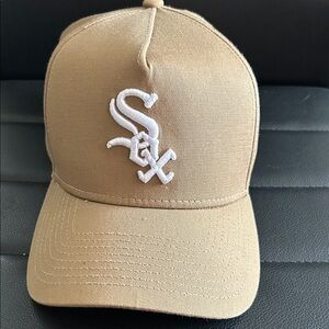 Tan Baseball Cap with White Logo